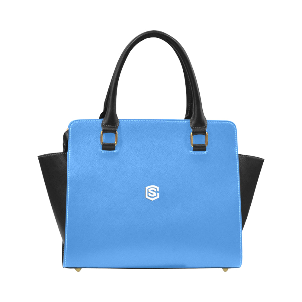 BLACK CLASSIC SHOULDER HANDBAG white logo Classic Shoulder Handbag (Model 1653)