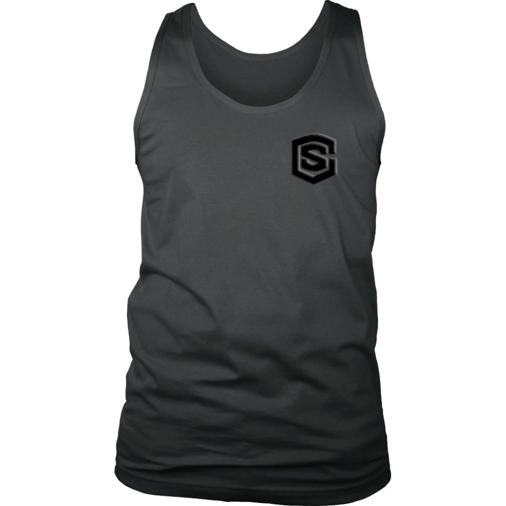 District Mens Tank WITH BLACK LOGO