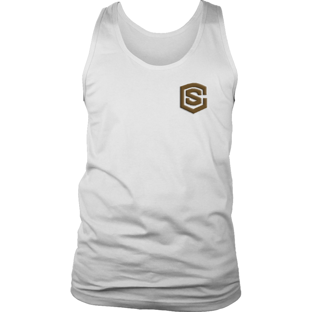 District Mens Tank WITH BROWN LOGO