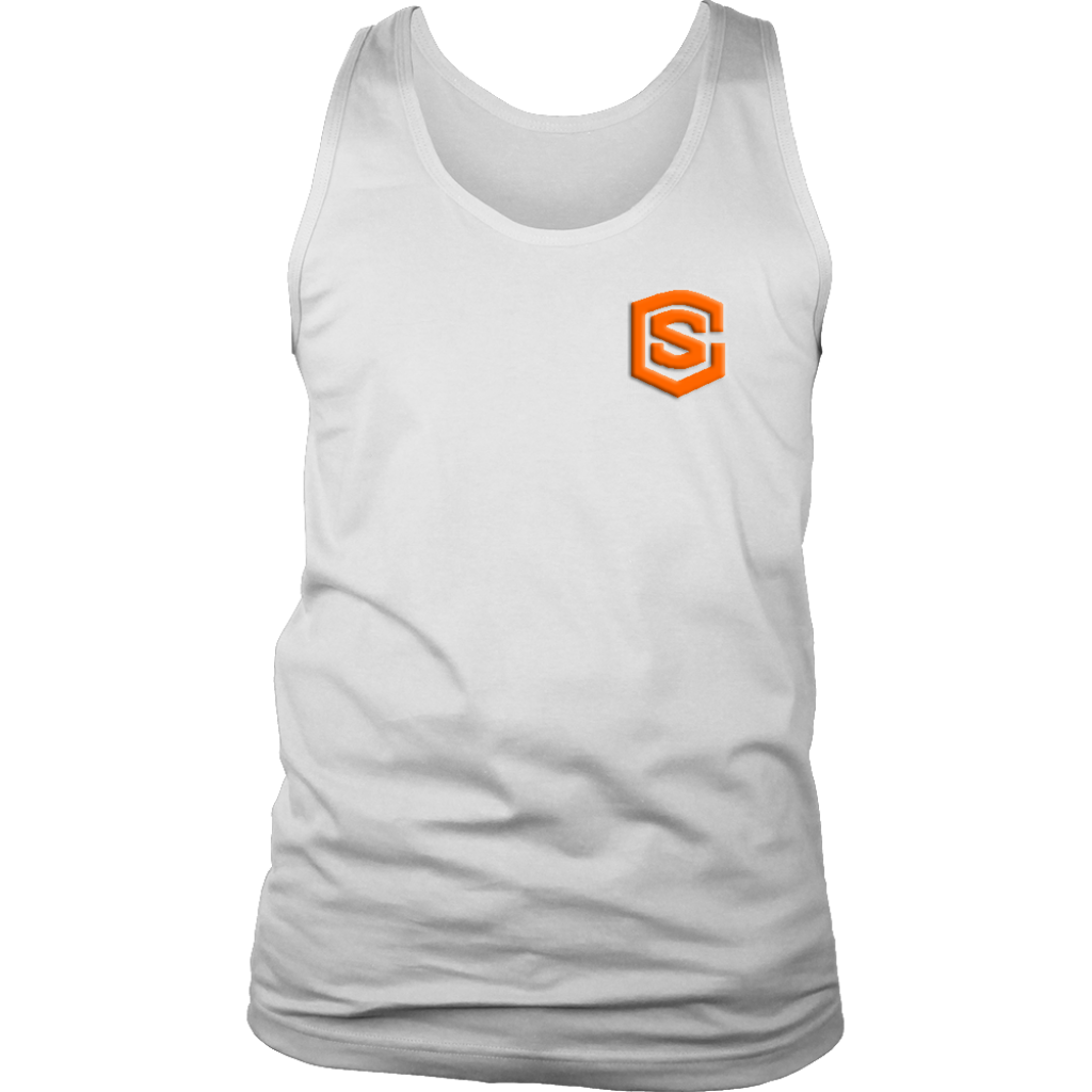 District Mens Tank WITH ORANGE LOGO