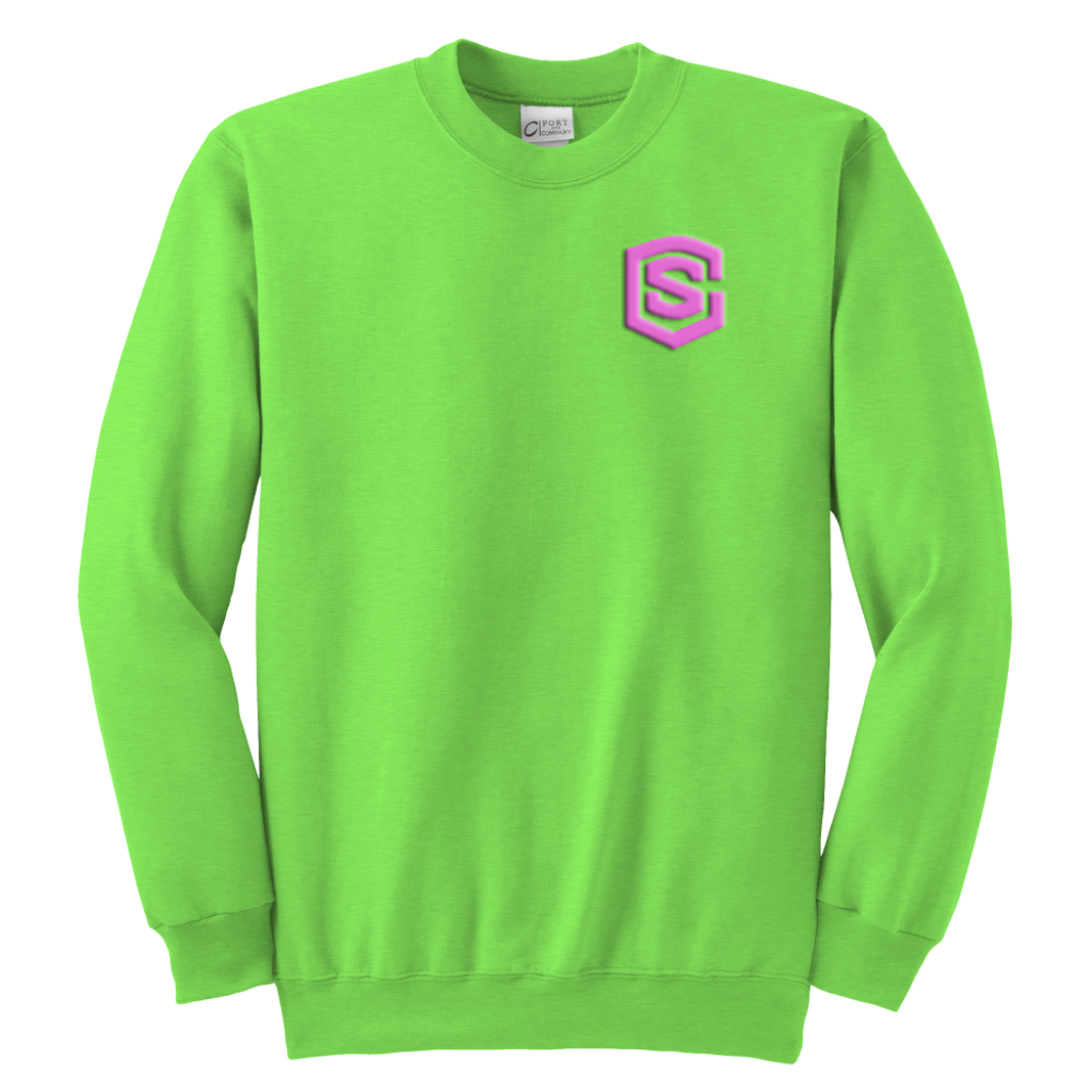 Youth Crewneck Sweatshirt WITH PINK LOGO