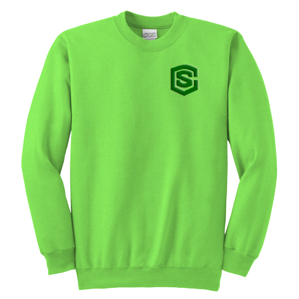 Youth Crewneck Sweatshirt WITH GREEN LOGO