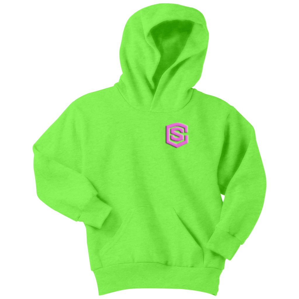 Youth Hoodie WITH PINK LOGO