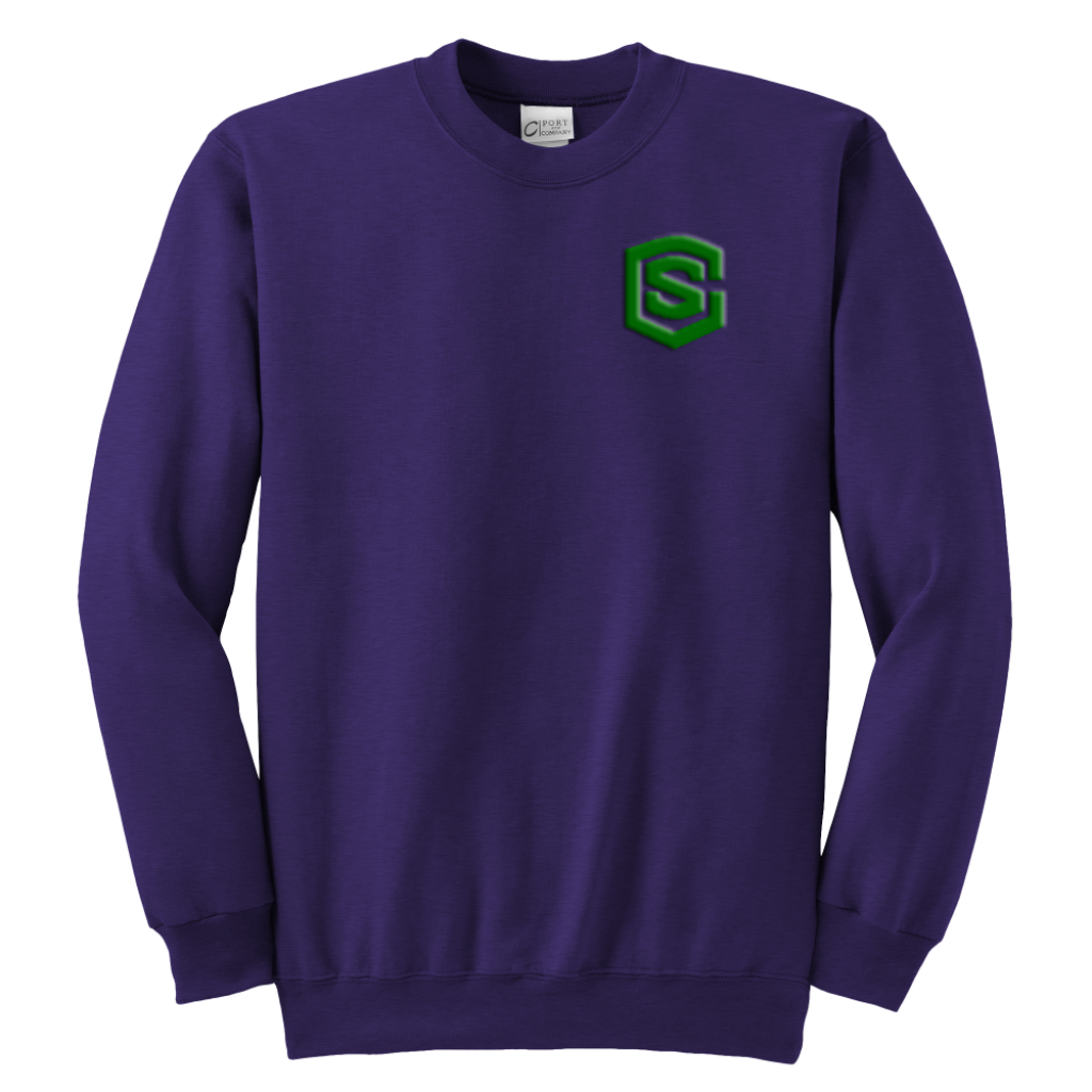 Youth Crewneck Sweatshirt WITH GREEN LOGO