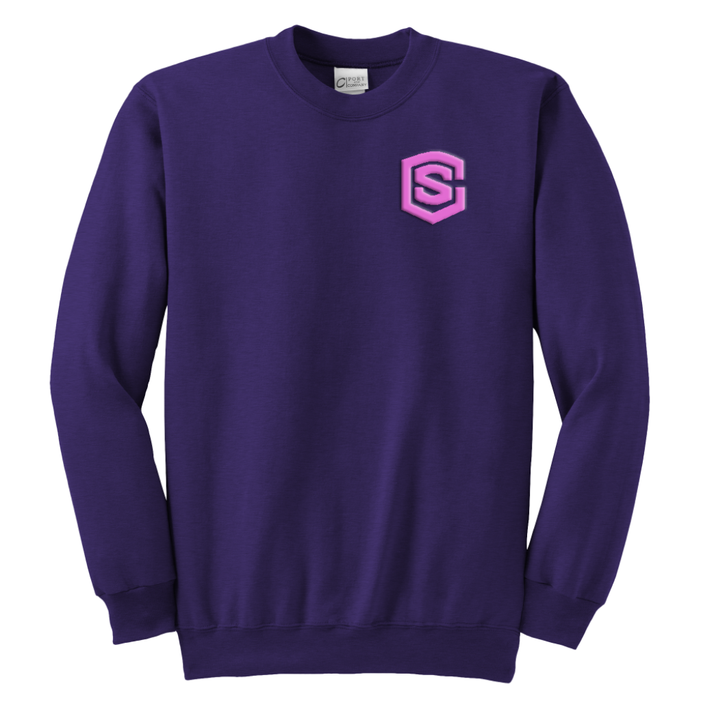 Youth Crewneck Sweatshirt WITH PINK LOGO