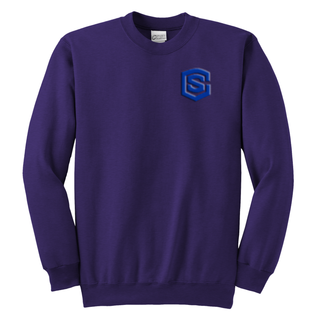Youth Crewneck Sweatshirt WITH BLUE LOGO