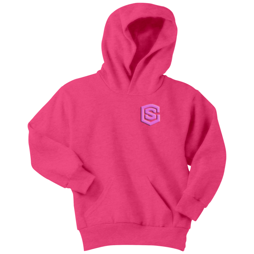 Youth Hoodie WITH PINK LOGO