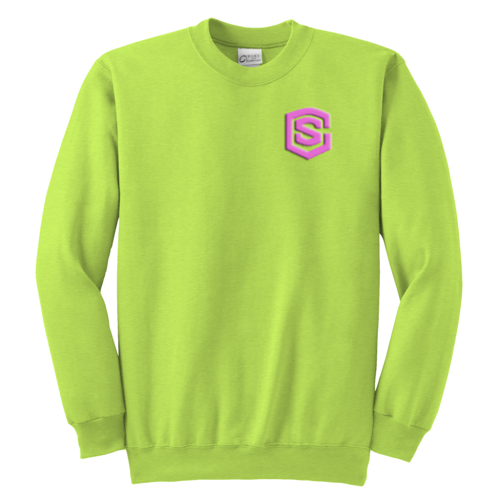 Youth Crewneck Sweatshirt WITH PINK LOGO