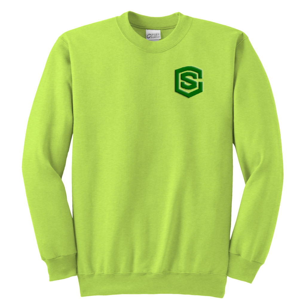 Youth Crewneck Sweatshirt WITH GREEN LOGO