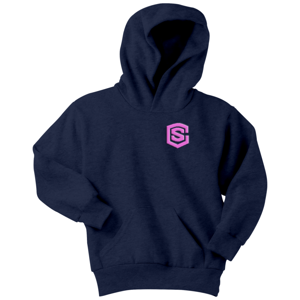 Youth Hoodie WITH PINK LOGO