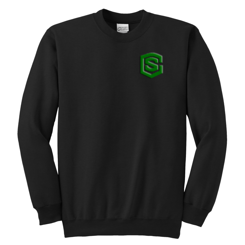 Youth Crewneck Sweatshirt WITH GREEN LOGO