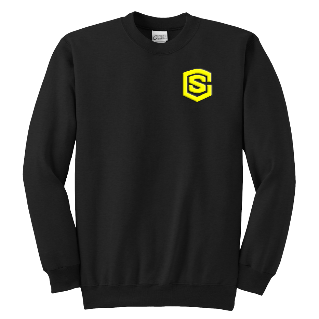 Youth Crewneck Sweatshirt WITH YELLOW LOGO