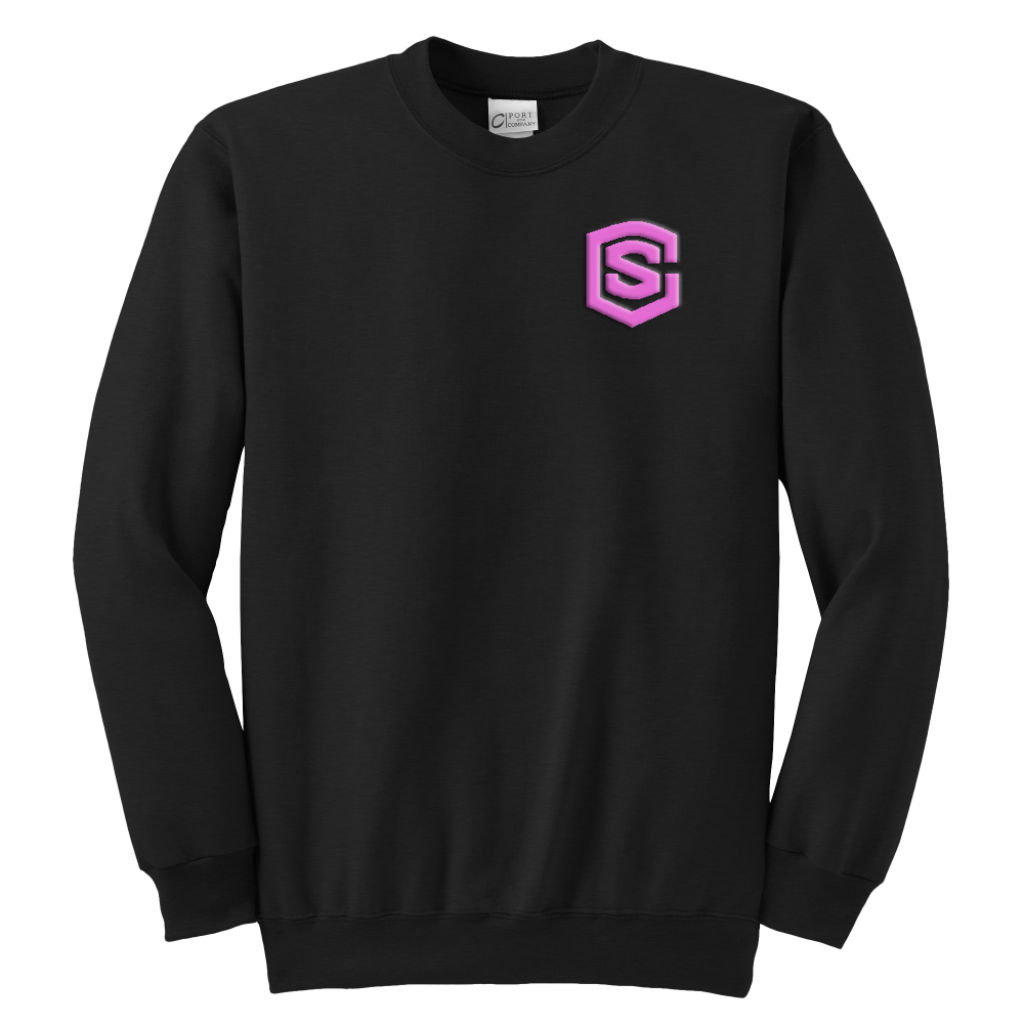 Youth Crewneck Sweatshirt WITH PINK LOGO