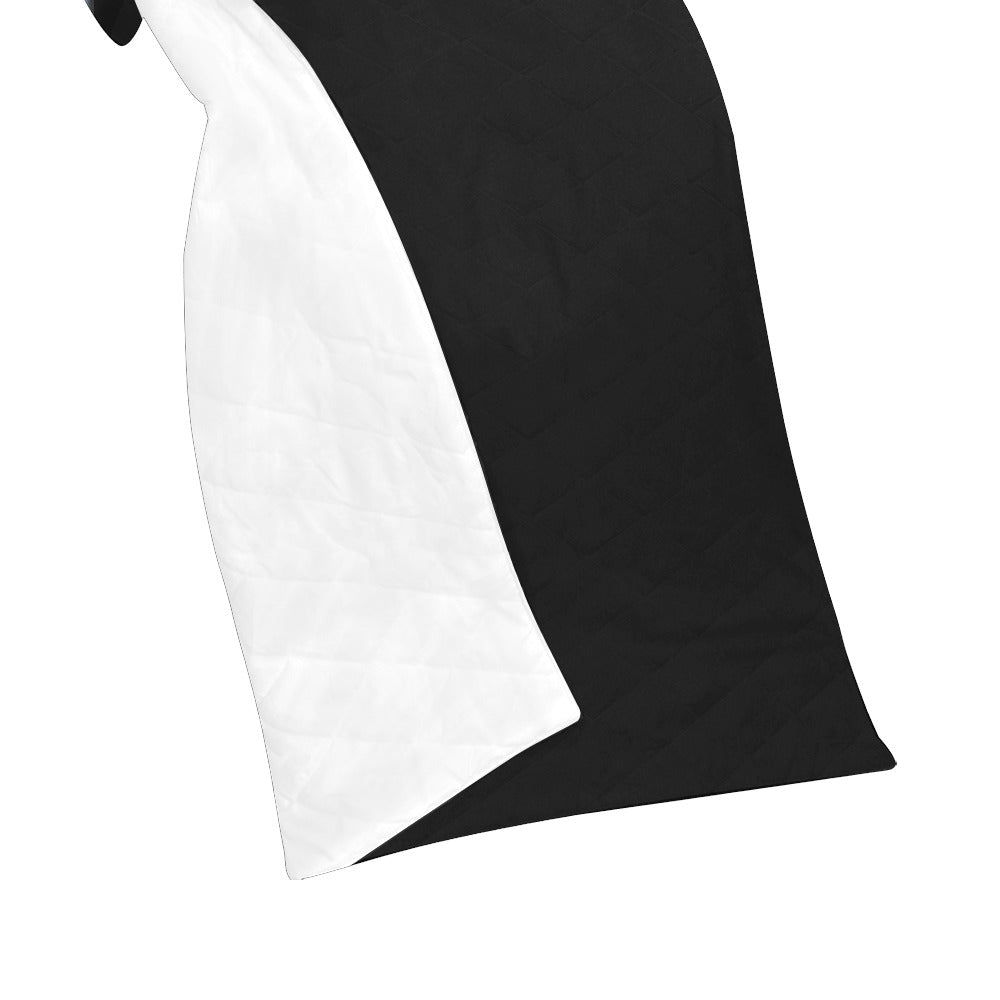 Black Custom Quilt Blue Logo Custom Quilt 50" x 60"