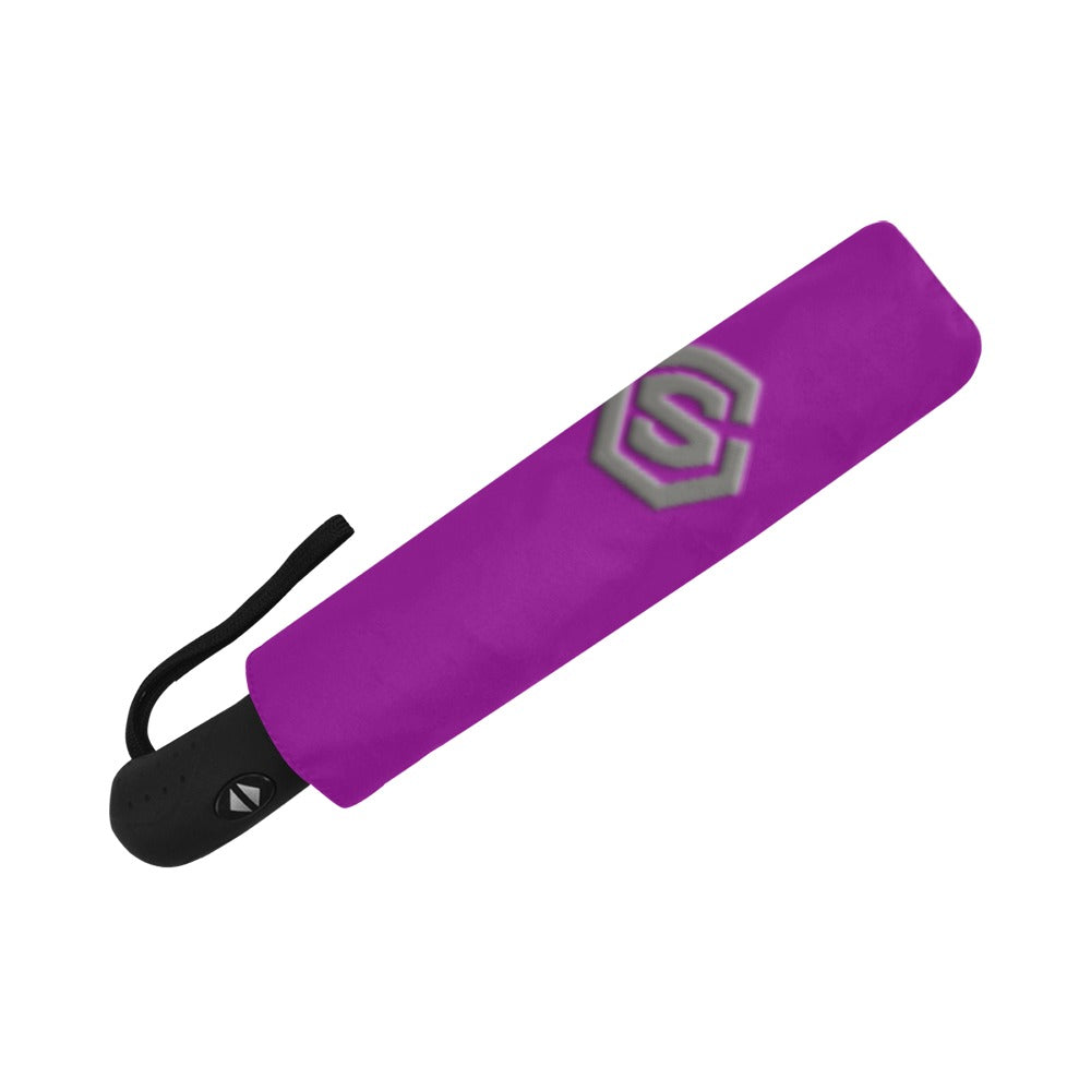 Purple Anti-UV Automatic Umbrella With Grey Logo Anti-UV Automatic Umbrella(Outside Printing)(Model U09)
