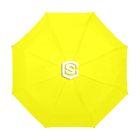 Yellow Anti-UV Automatic Umbrella With White Logo Anti-UV Automatic Umbrella(Outside Printing)(Model U09)