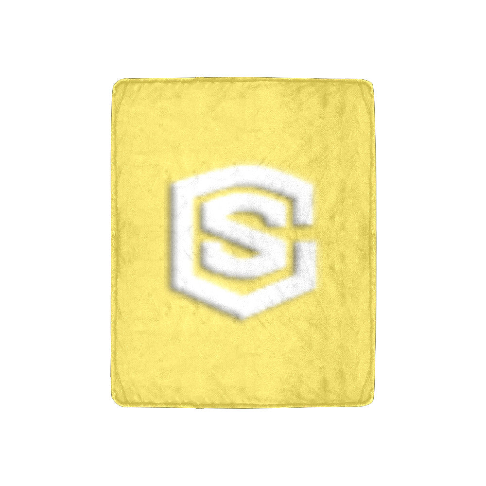 Yellow Ultra-Soft Micro Fleece Blanket White Logo Ultra-Soft Micro Fleece Blanket 30"x40"