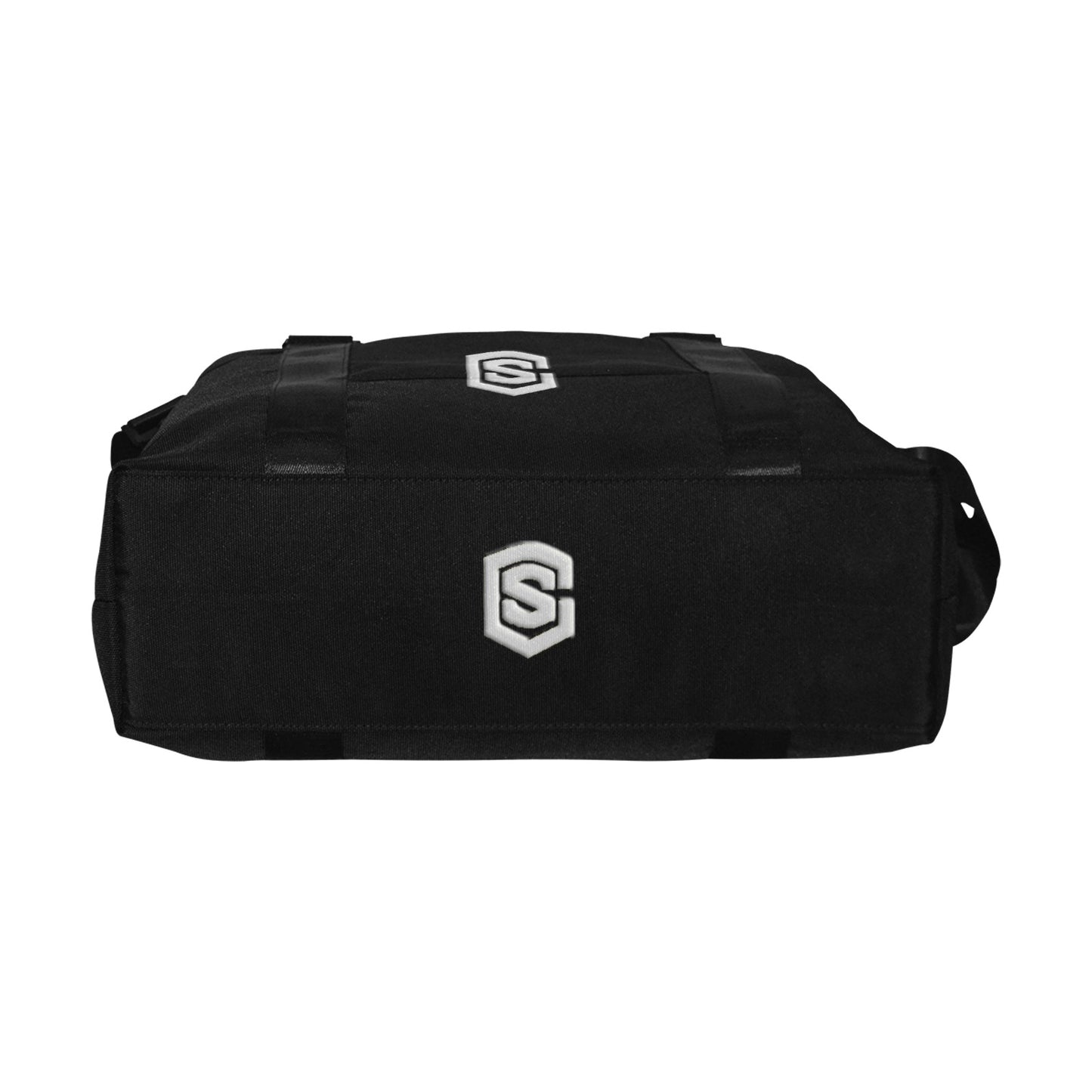 Black Large Capacity Duffle Bag With Silver Logo Large Capacity Duffle Bag(Model1715)