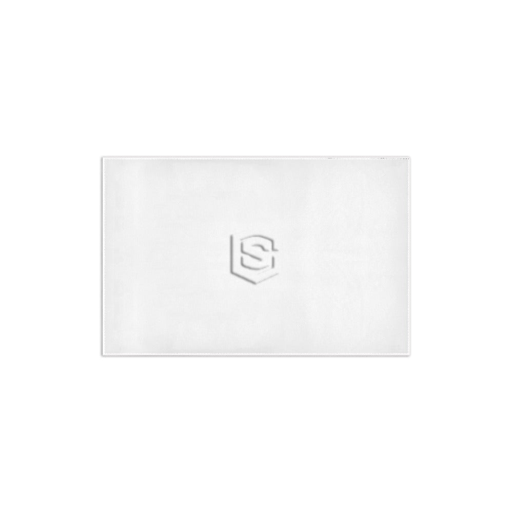 WHITE SMALL AREA RUG WITH WHITE LOGO Area Rug 2.6' x 1.7'