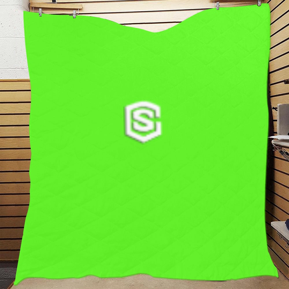 YELLOW CUSTOM QUILT WHITE  LOGO Custom Quilt  70" x 80"