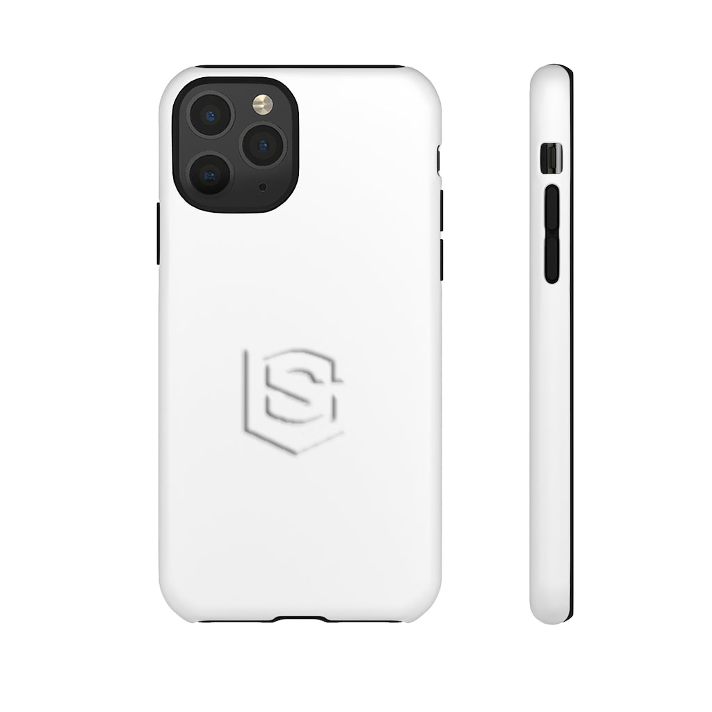White Tough Cases White Logo