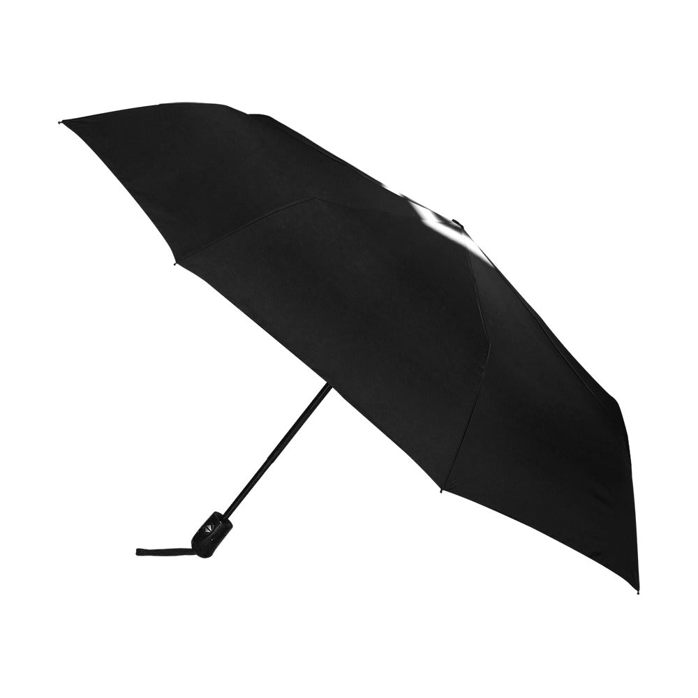Black Anti-UV Automatic Umbrella With White Logo Anti-UV Automatic Umbrella(Outside Printing)(Model U09)