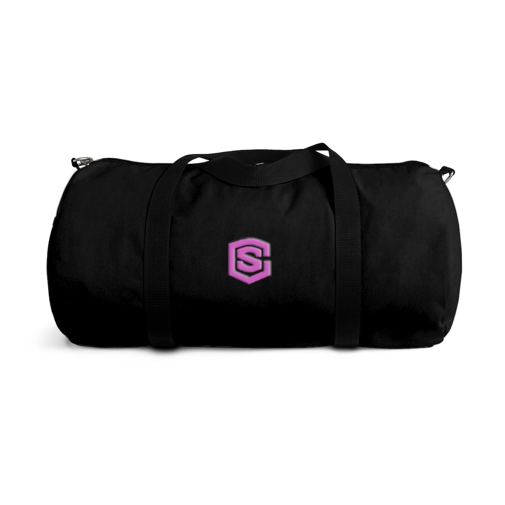 Black Duffel Bag Pink Logo