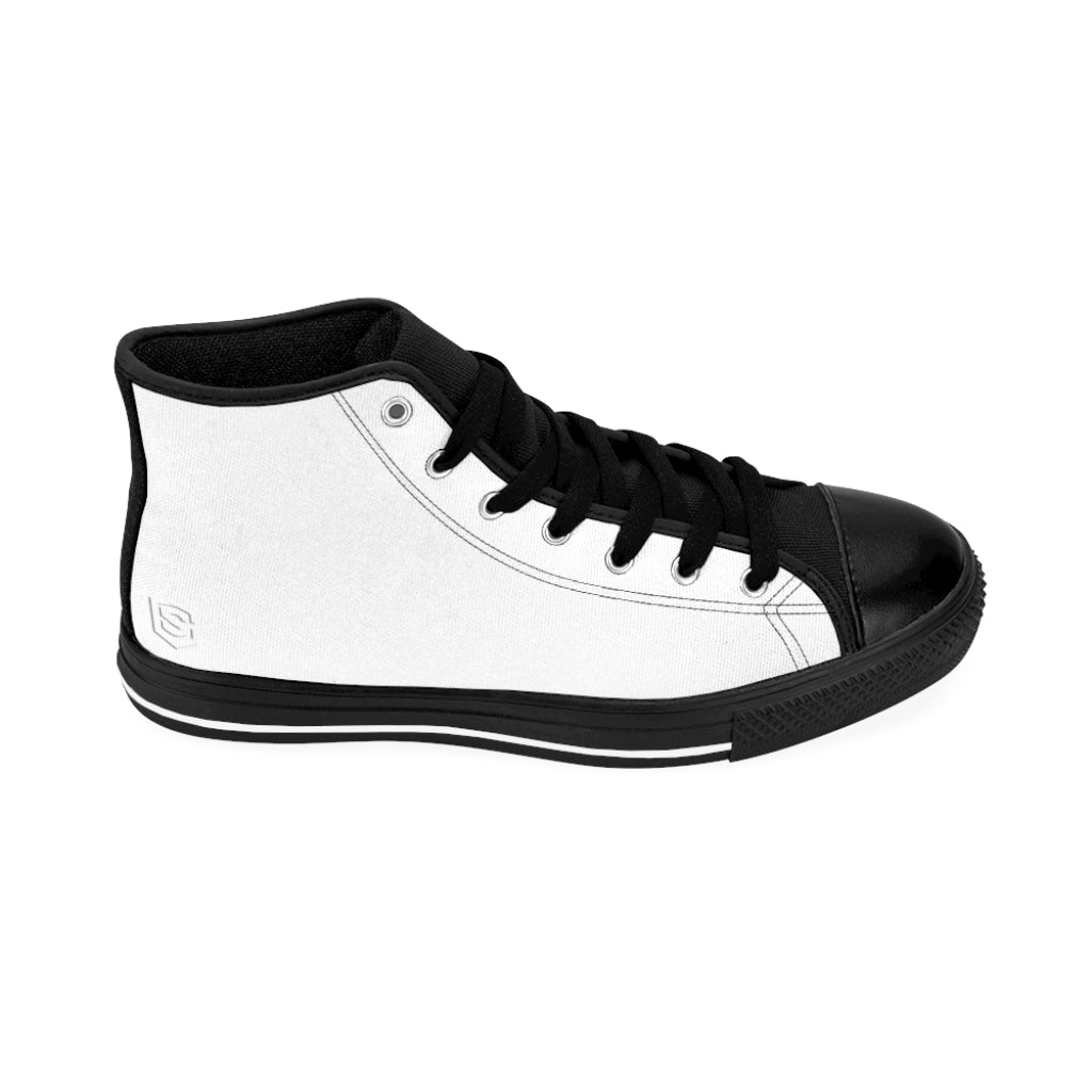 white Women's High-top Sneakers White logo