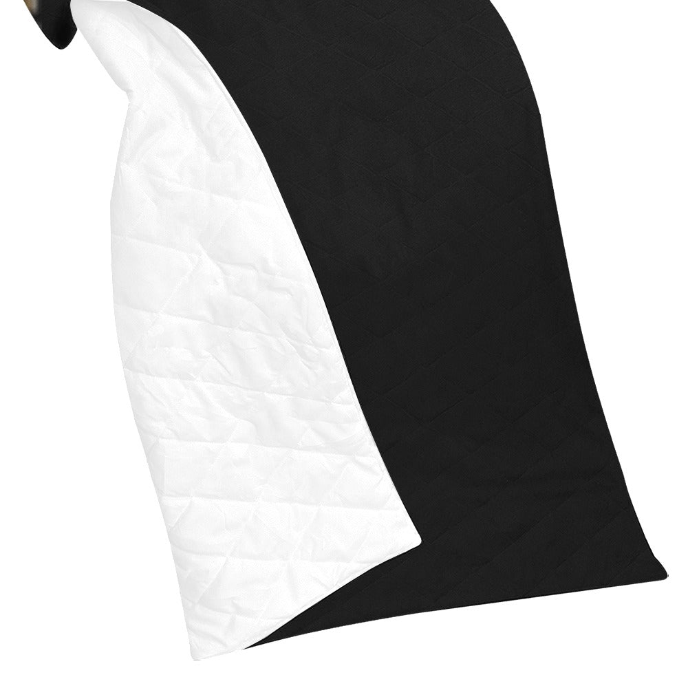 Black Custom Quilt with Brown Logo Custom Quilt  70" x 80"