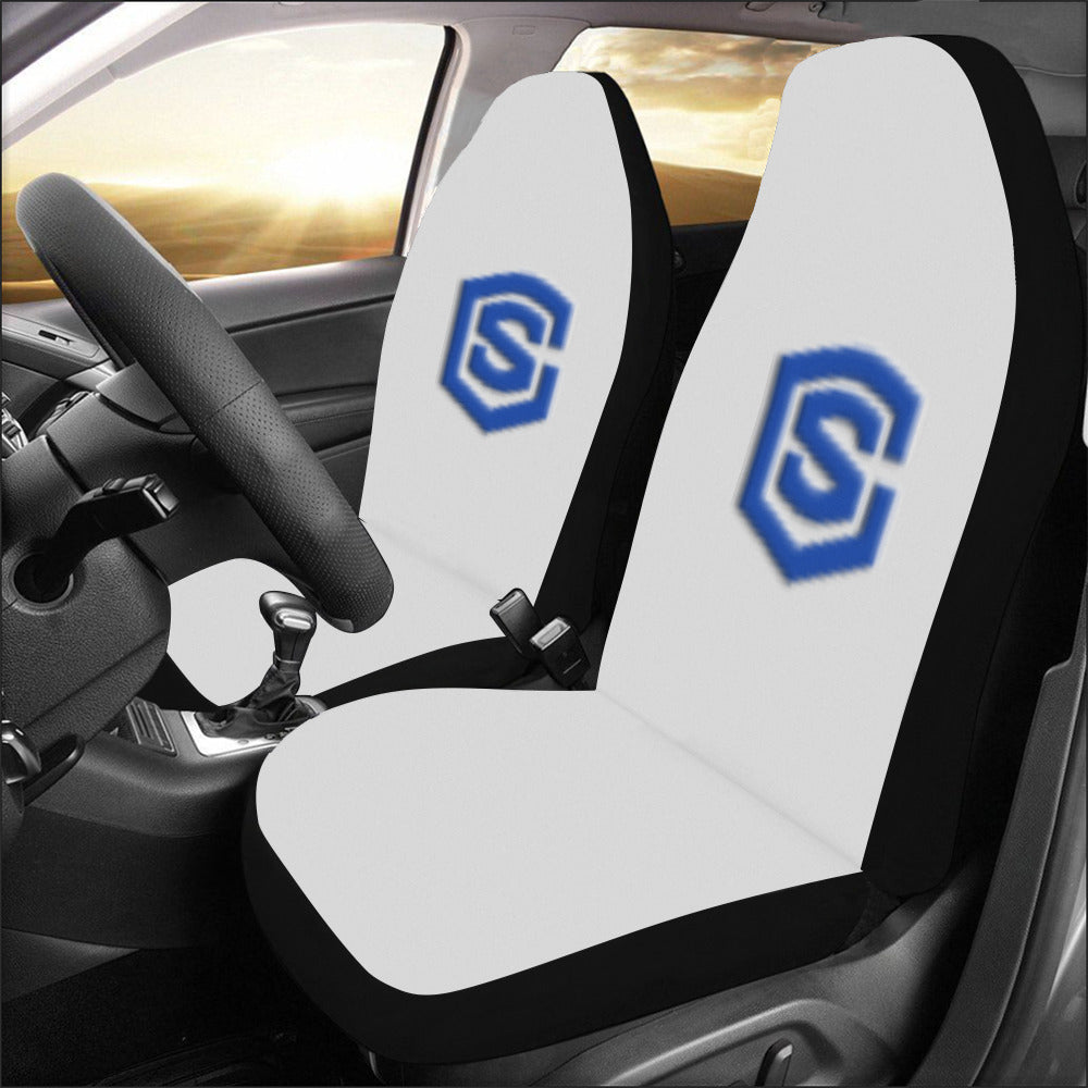 Grey Car Seat Covers Blue Logo Car Seat Covers (Set of 2)