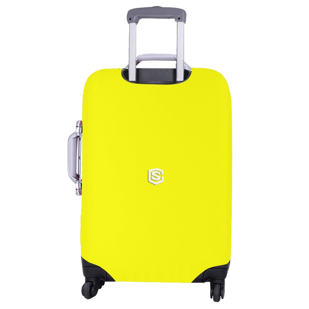 YELLOW LUGGAGE COVER WITH WHITE LOGO Luggage Cover (Large Size) (26"-28")