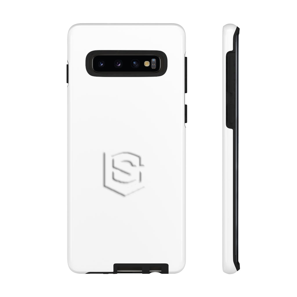 White Tough Cases White Logo