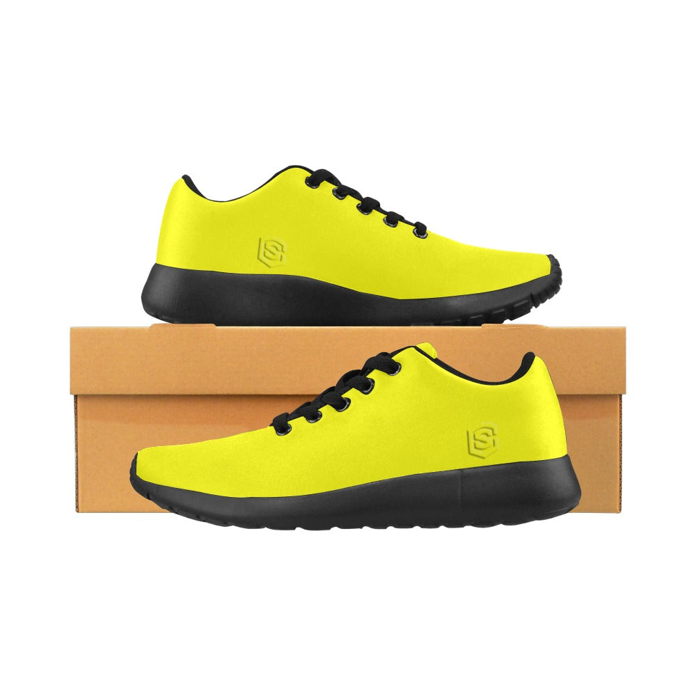 YELLOW KID SNEAKER WITH YELLOW LOGO Kid's Sneakers (Little Kid / Big Kid) (Model020)