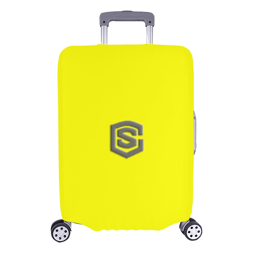 YELLOW LUGGAGE COVER WITH GRAY LOGO Luggage Cover (Large Size) (26"-28")