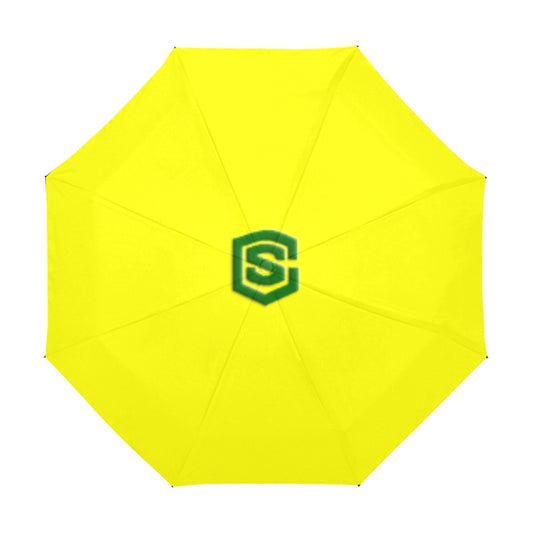 Yellow Anti-UV Automatic Umbrella With Green Logo Anti-UV Automatic Umbrella(Outside Printing)(Model U09)