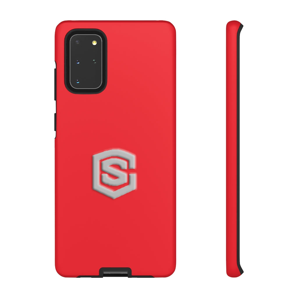 Red Tough Cases Silver Logo