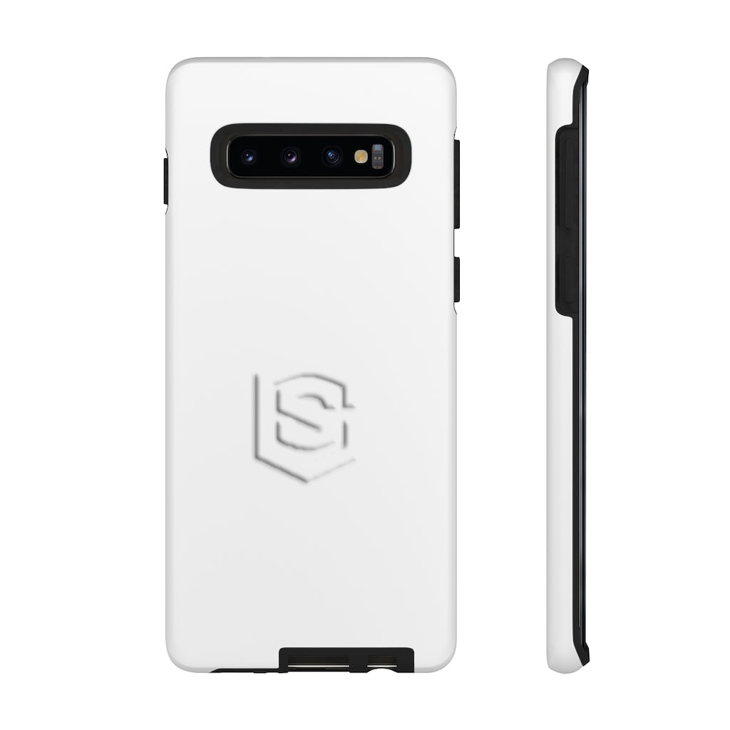 White Tough Cases White Logo