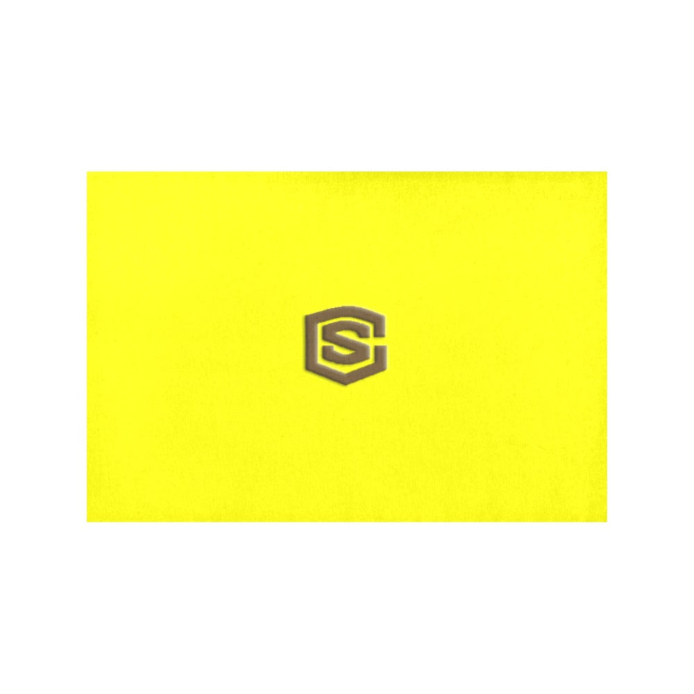 Yellow Placemats 12" x 18" With Brown Logo Placemats 12" x 18" (Set of 2)