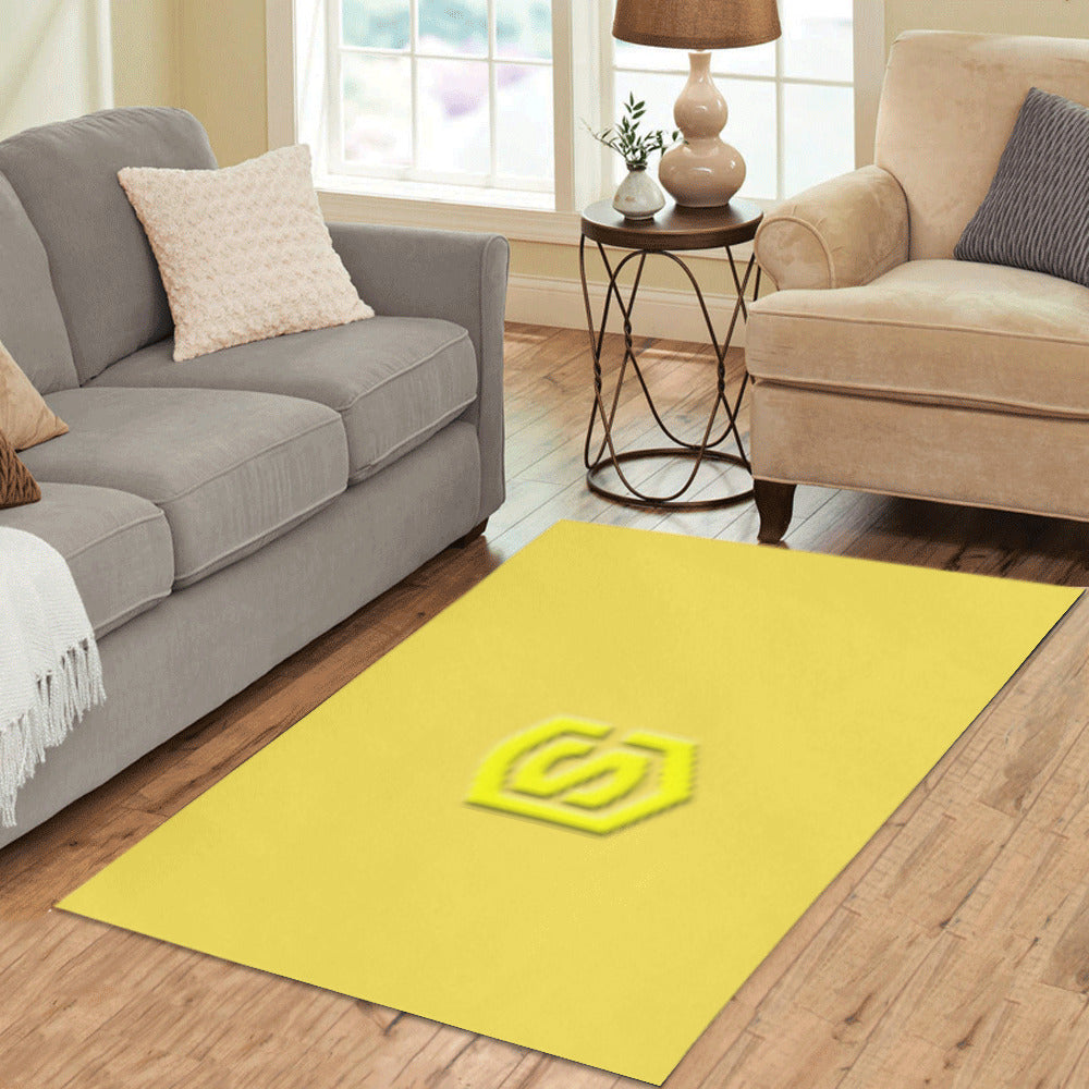 Yeallow Area Rug Yellow Logo Area Rug 5' x 3.2'