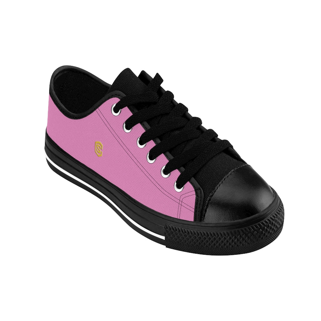Pink Men's Sneakers golden logo