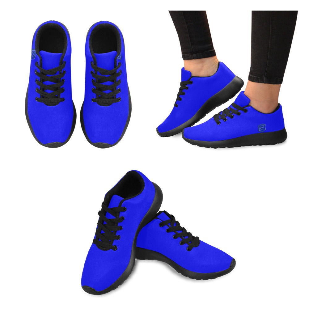 BLUE KID SNEAKER WITH BLUE LOGO Kid's Sneakers (Little Kid / Big Kid) (Model020)