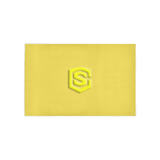 Yeallow Area Rug Yellow Logo Area Rug 5' x 3.2'