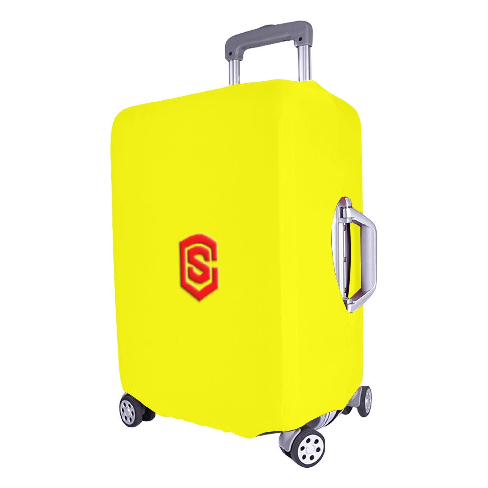 YELLOW LUGGAGE COVER WITH RED LOGO Luggage Cover (Large Size) (26"-28")