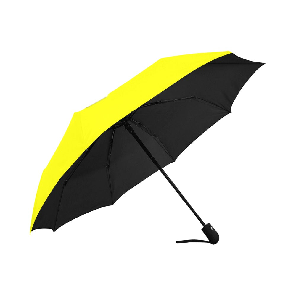 Yellow Anti-UV Automatic Umbrella With White Logo Anti-UV Automatic Umbrella(Outside Printing)(Model U09)