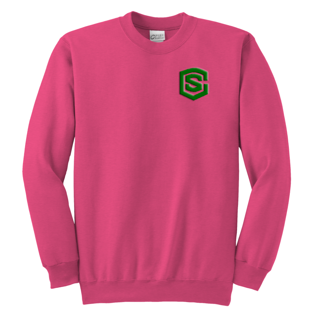 Youth Crewneck Sweatshirt WITH GREEN LOGO