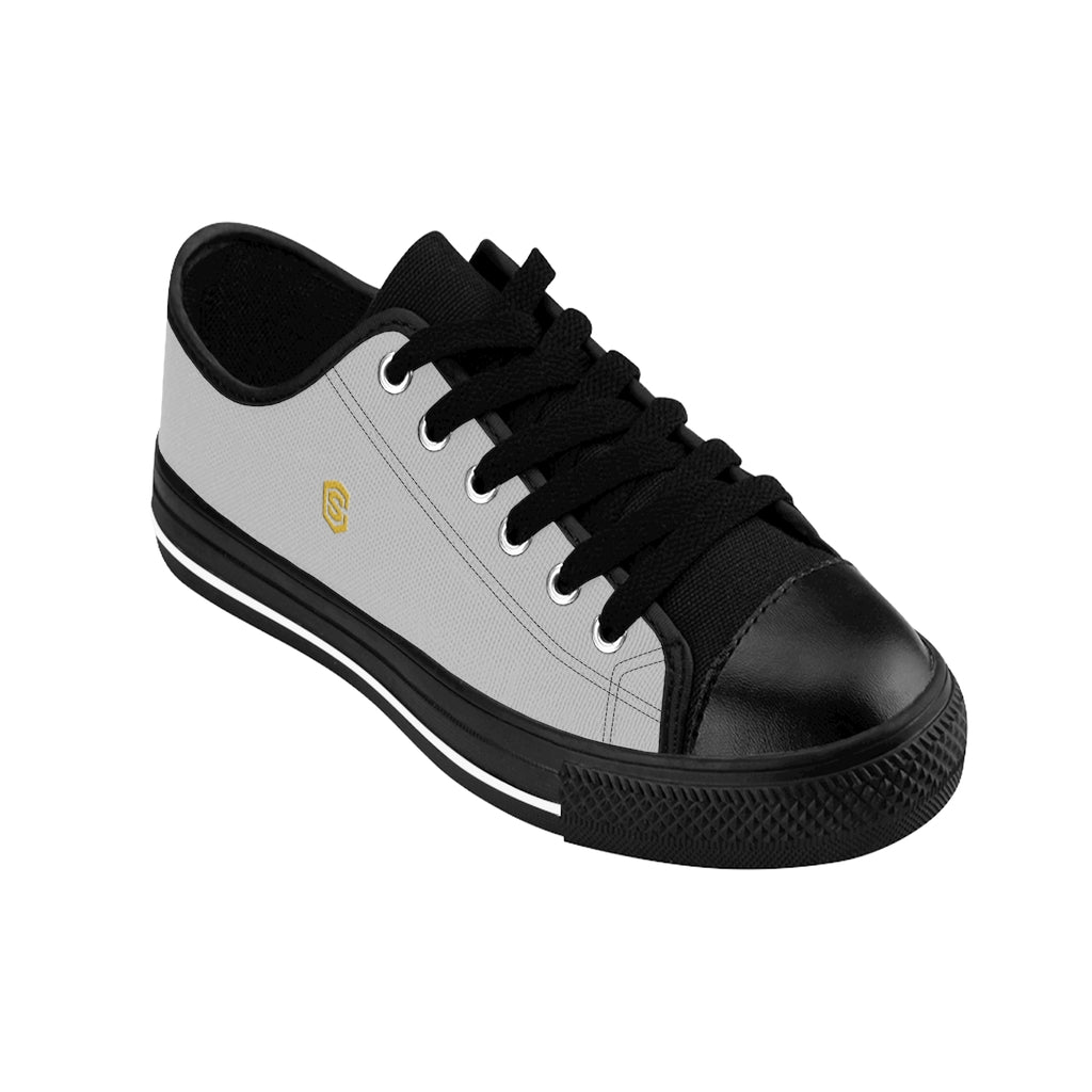 Grey Men's Sneakers golden logo