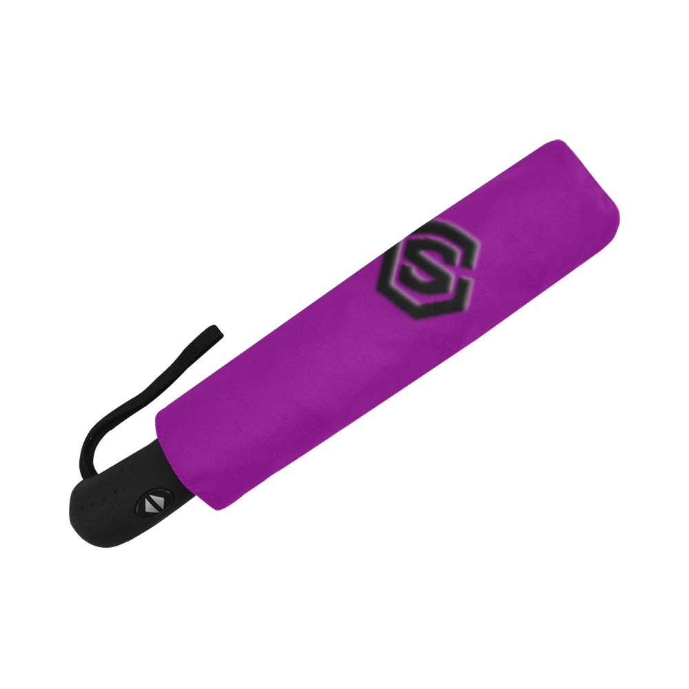 Purple Anti-UV Automatic Umbrella With Black Logo Anti-UV Automatic Umbrella(Outside Printing)(Model U09)