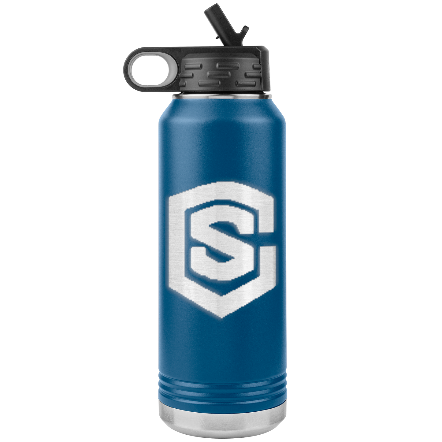 32oz WATER BOTTLE TUMBLER SILVER LOGO