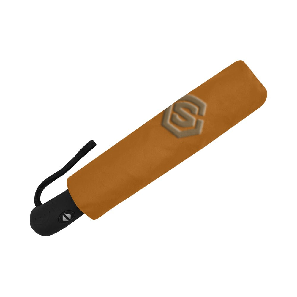Brown Anti-UV Automatic Umbrella With Brown Logo Anti-UV Automatic Umbrella(Outside Printing)(Model U09)