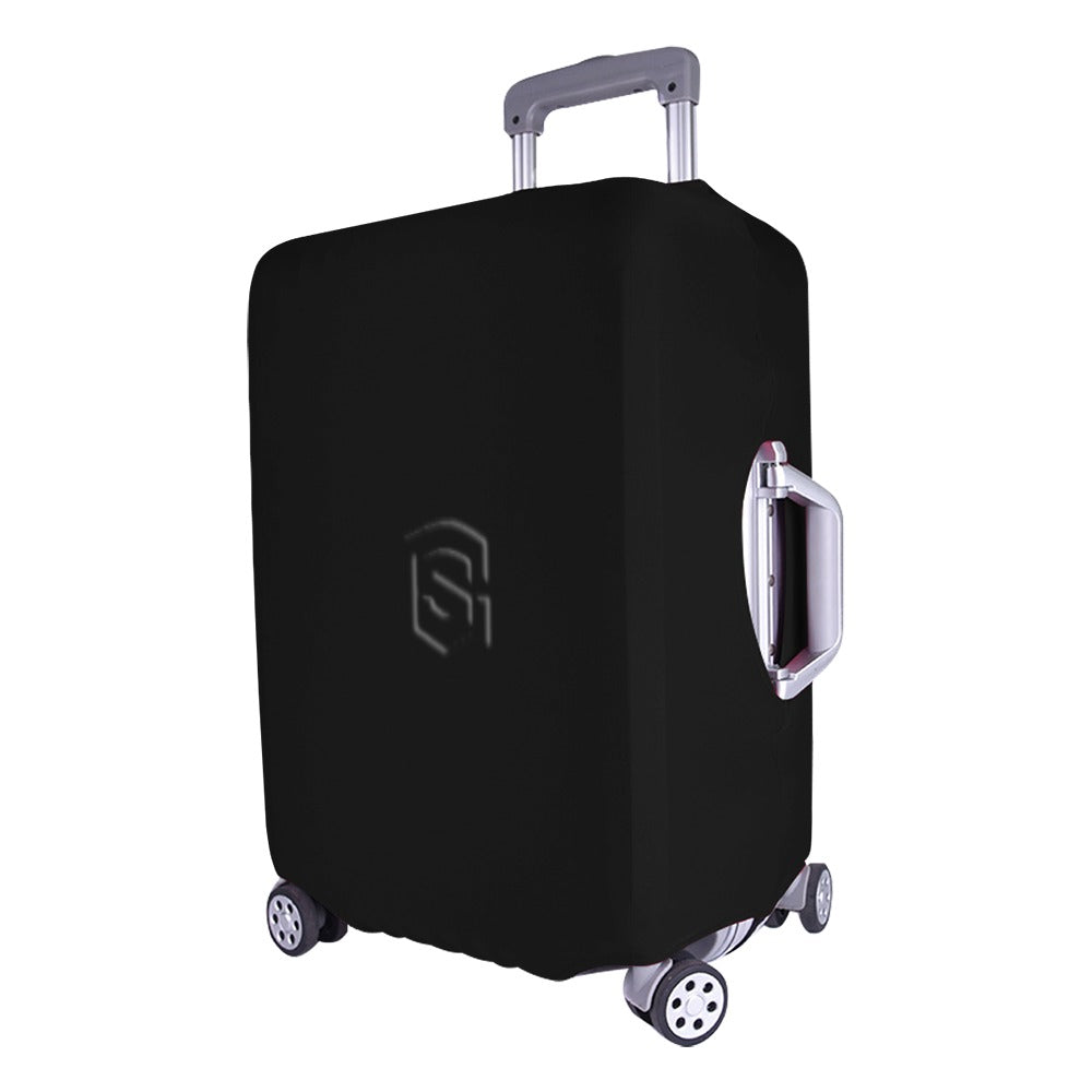 BLACK LUGGAGE COVER WITH BLACK LOGO Luggage Cover (Large Size) (26"-28")